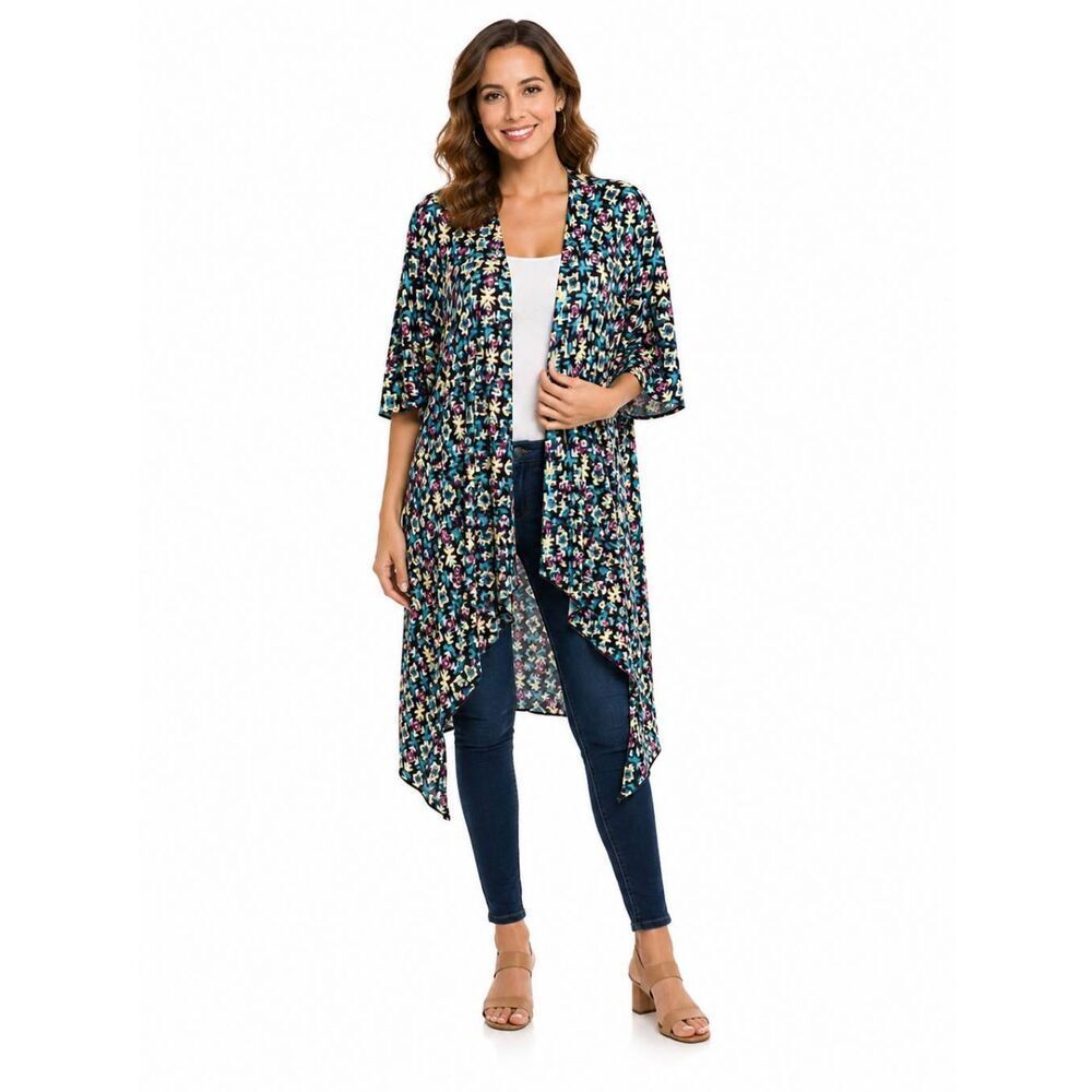 LuLaRoe Aztec Geometric Print Kimono M
